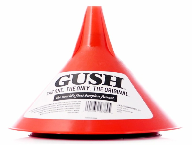 Gush Funnel, the world's first burpless funnel